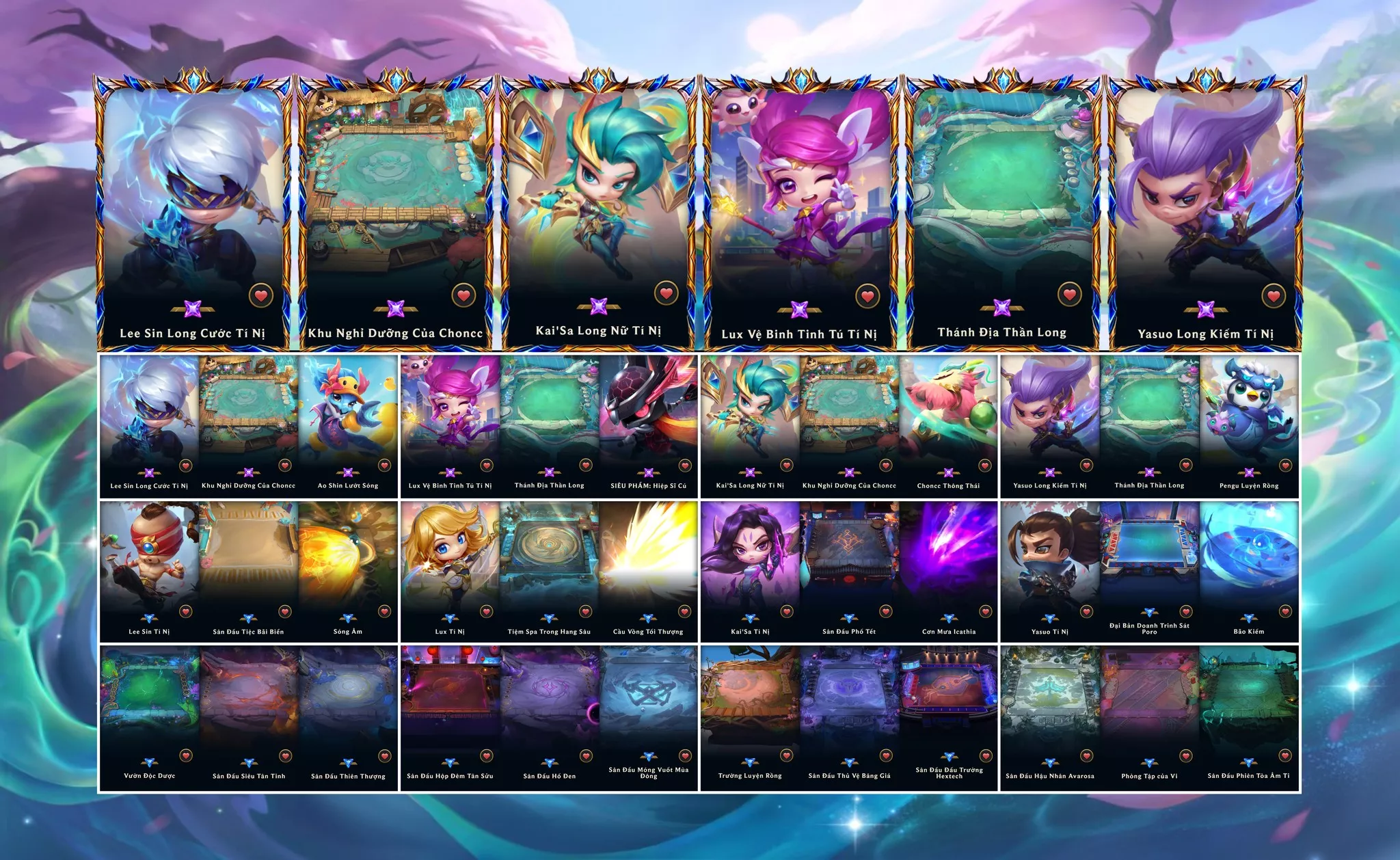 📮 TFT - VIP Ngon 🔰 8 Pet Tím ▶ 2 Sàn Tím ▶ 5 Tí Nị ✅ Leesin Long Cước Tí Nị  ✅ Kaisa Long Nữ Tí Nị ✅  Lux Vệ Binh Tinh Tú Tí Nị ✅ Yasuo Long Kiếm Tí Nị  🌠 Khu Nghỉ Dưỡng Của Choncc 🌠 Thánh Địa Thần Long ⬆️ Leesin Tí Nị  ⬆️ Kaisa Tí Nị ⬆️ Lux Tí Nị  ⬆️ Vi Tí Nị ⬆️ Yasuo Tí Nị 🍁 Unrank 🍁Có Thẻ Đổi Tên Nhân Vật Miễn Phí